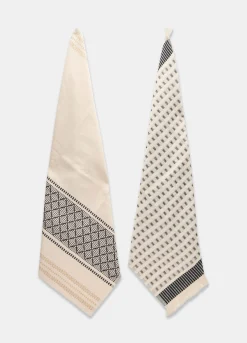 2 pack strofinacci da cucina in cotone bicolor*Croff Hot