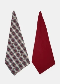 2 pack strofinacci in cotone con motivo cuori*Croff Sale
