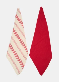 2 pack strofinacci in cotone stile rustico*Croff Online