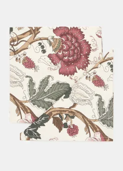 2 pack tovaglioli in cotone a fiori*Croff Sale