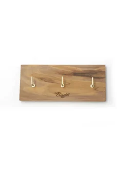 Appendino in legno di ulivo massello a 3 ganci Made in Italy*Croff Sale