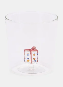 Bicchiere in vetro con pacchetto regalo*Croff Outlet