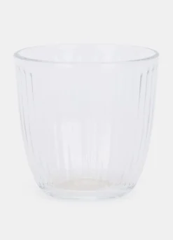 Bicchiere in vetro con scanalature*Croff New