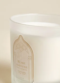Candela in vetro rosa e gelsomino*Croff Discount
