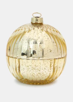 Candela pallina di Natale con cofanetto di vetro*Croff Discount