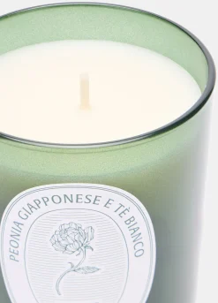 Candela Peonia e Tè bianco in vetro colorato*Croff Outlet