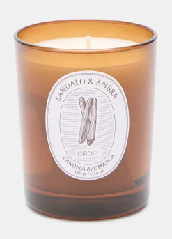 Candela Sandalo e Ambra in vetro colorato*Croff Clearance