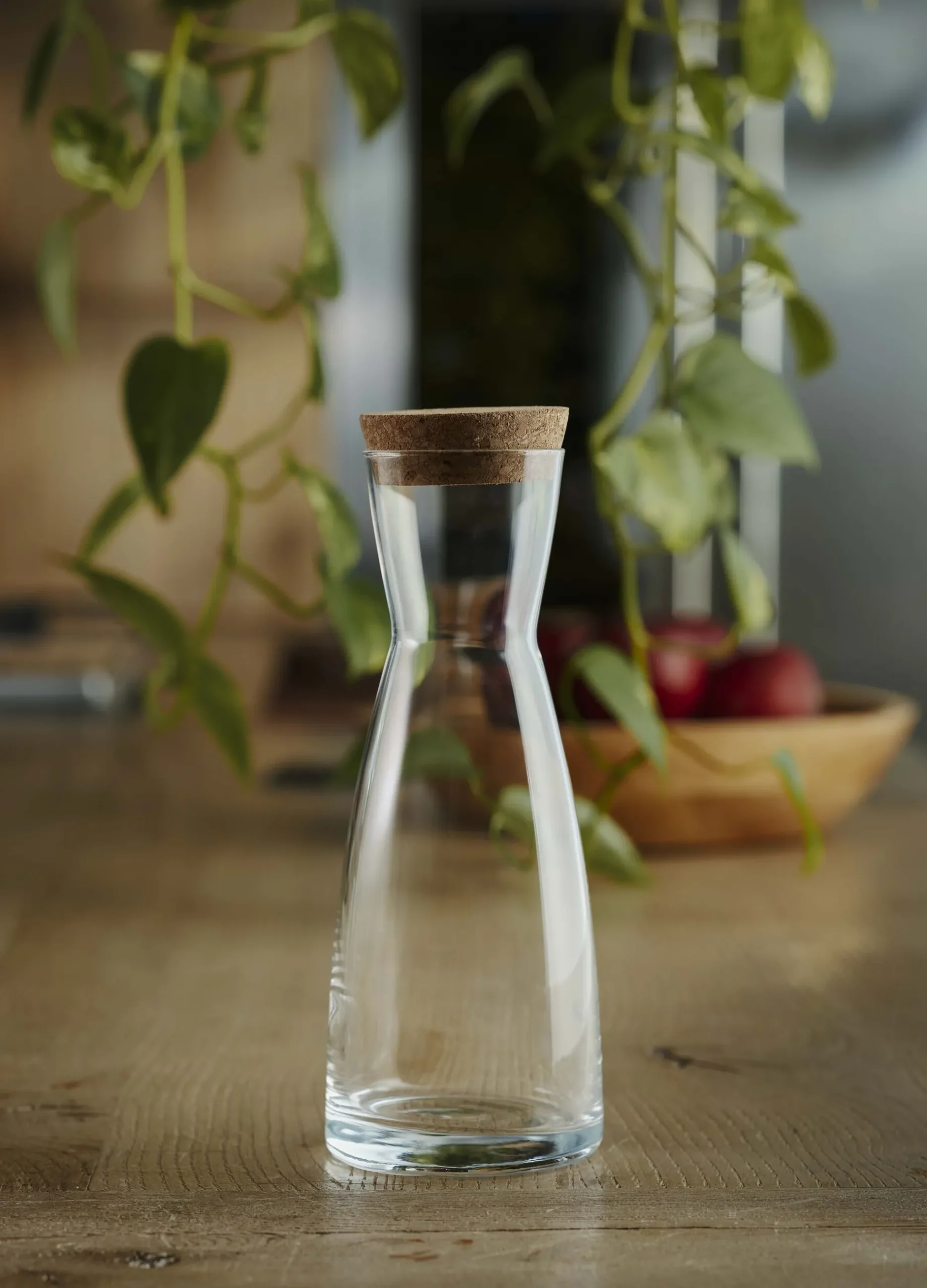 Caraffa di vetro con tappo in sughero*Croff Online
