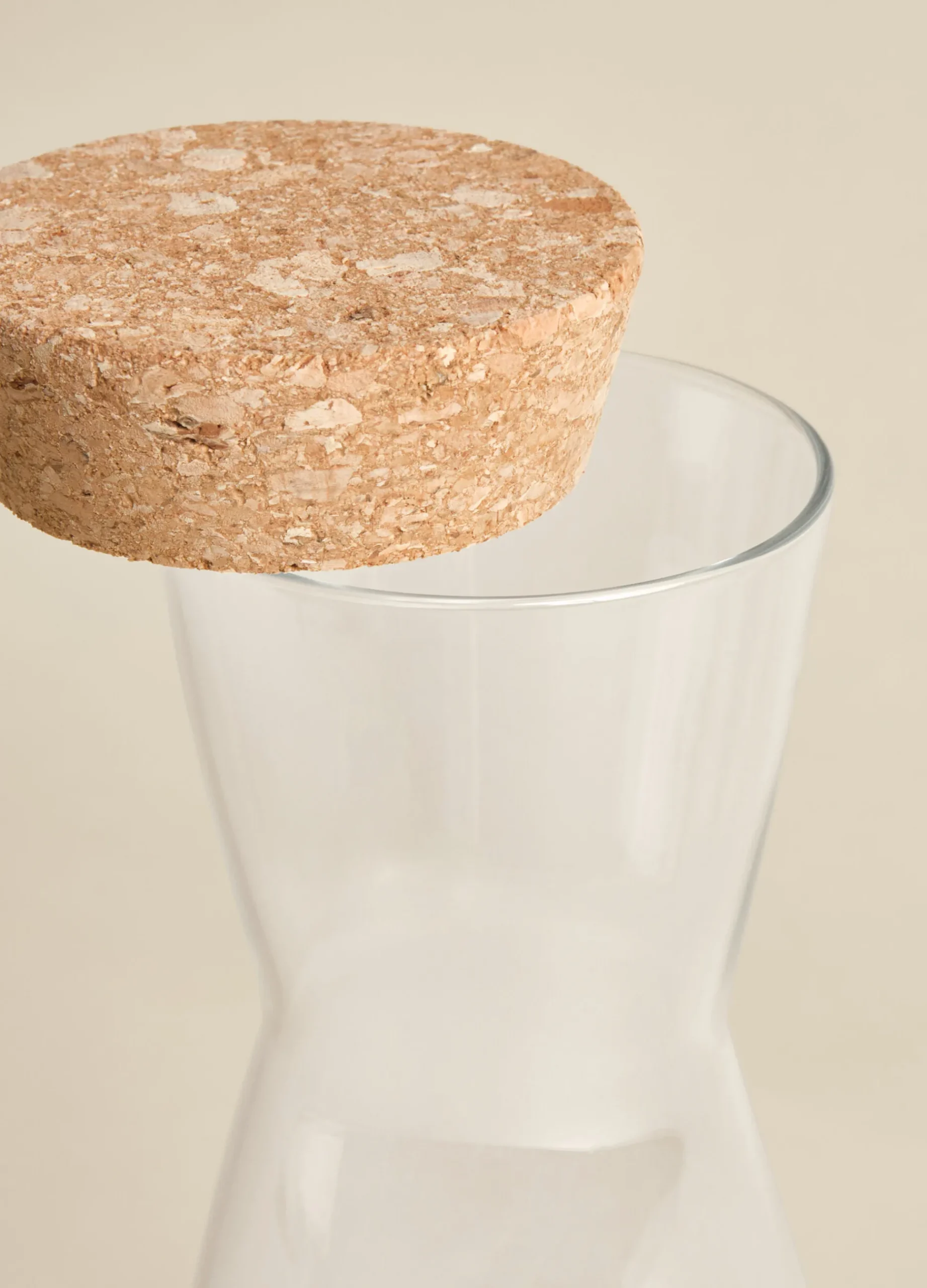 Caraffa di vetro con tappo in sughero*Croff Online
