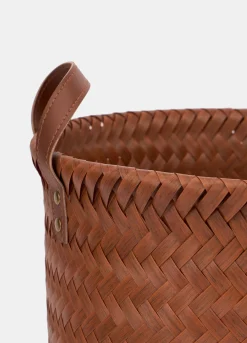 Cesta intrecciata larga effetto legno*Croff Clearance