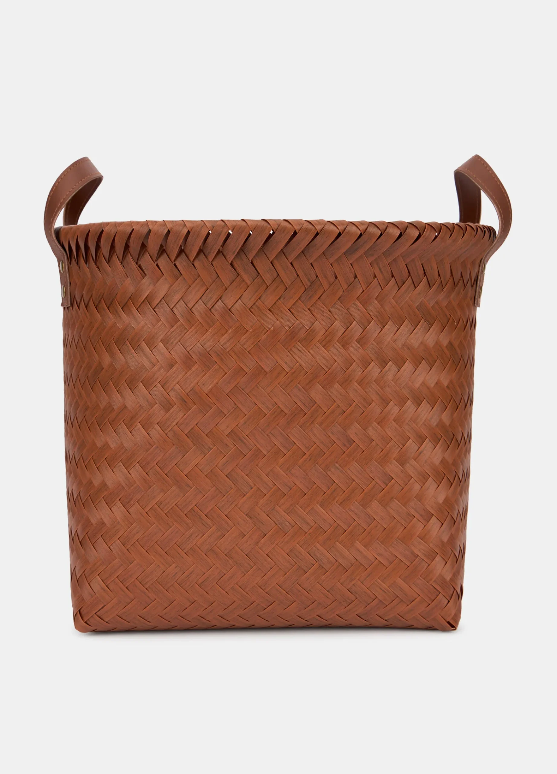 Cesta rotonda extra-large intrecciata effetto legno*Croff Best