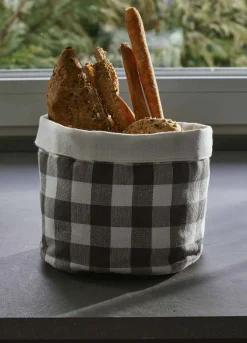 Cestino del pane in cotone a quadretti*Croff New