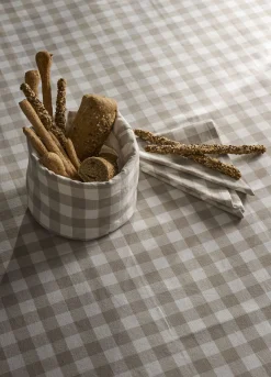 Cestino del pane in cotone a quadretti*Croff Outlet