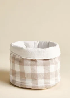 Cestino del pane in cotone a quadretti*Croff Outlet
