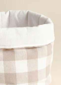 Cestino del pane in cotone a quadretti*Croff Outlet