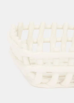 Cestino intrecciato in ceramica*Croff Clearance