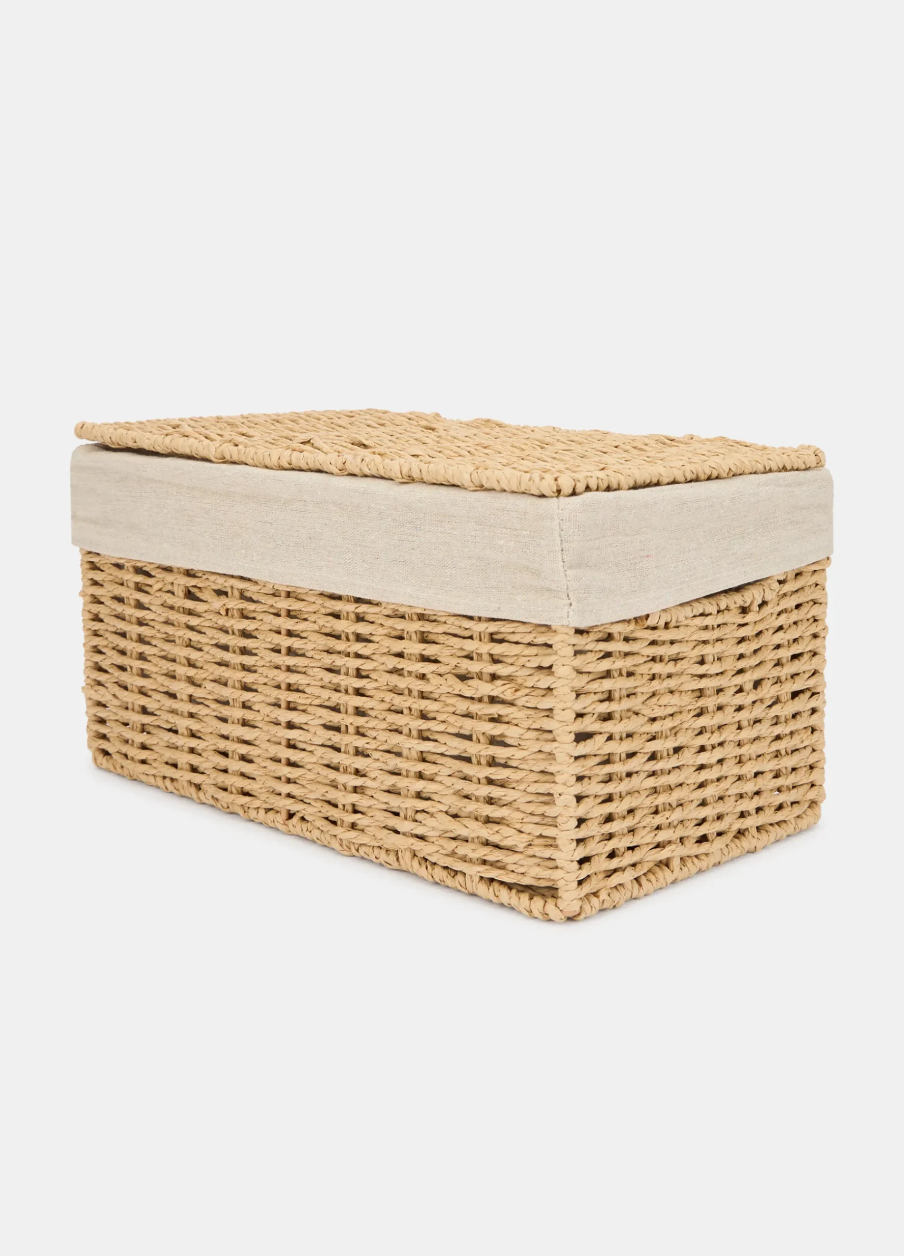Cesto intrecciato con coperchio*Croff Outlet