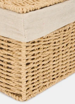 Cesto intrecciato con coperchio*Croff Outlet