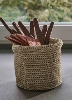 Cesto portaoggetti in tessuto intrecciato*Croff New