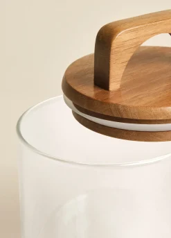 Contenitore da cucina con coperchio in legno*Croff Sale