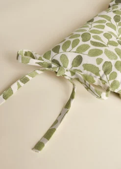 Cuscino copri sedia in cotone biologico foliage*Croff New
