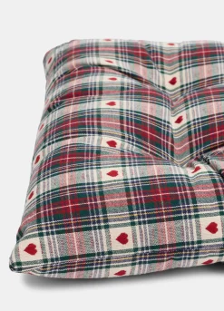 Cuscino coprisedia in cotone con motivo cuori*Croff Clearance
