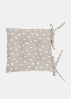 Cuscino coprisedia in cotone a cuori*Croff Clearance