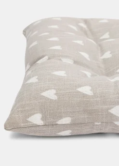 Cuscino coprisedia in cotone a cuori*Croff Clearance