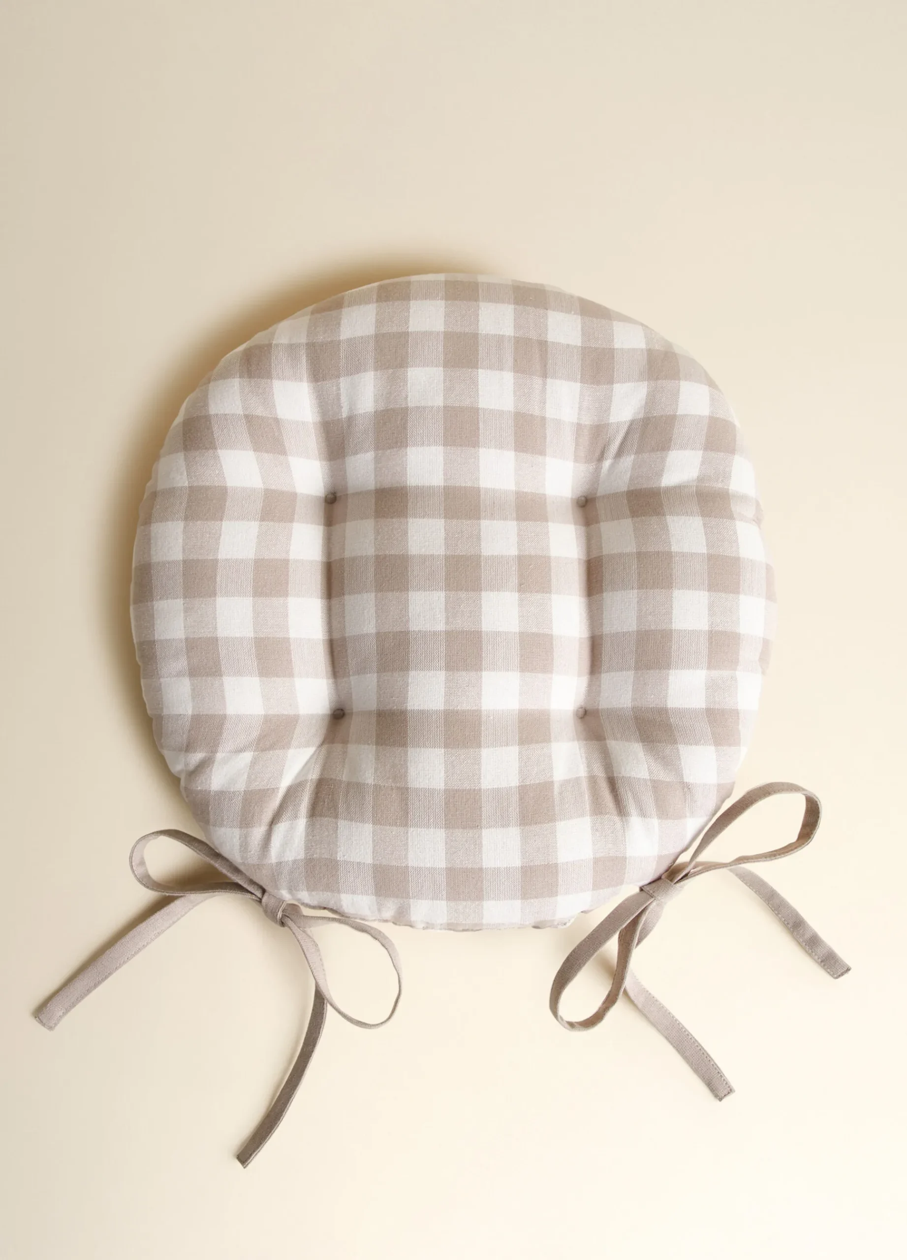 Cuscino coprisedia rotondo a quadretti*Croff New