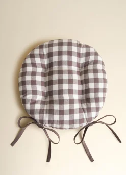 Cuscino coprisedia rotondo a quadretti*Croff Best