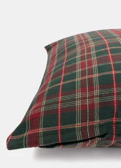 Cuscino quadrato in cotone tartan con Teddy Bear*Croff Online
