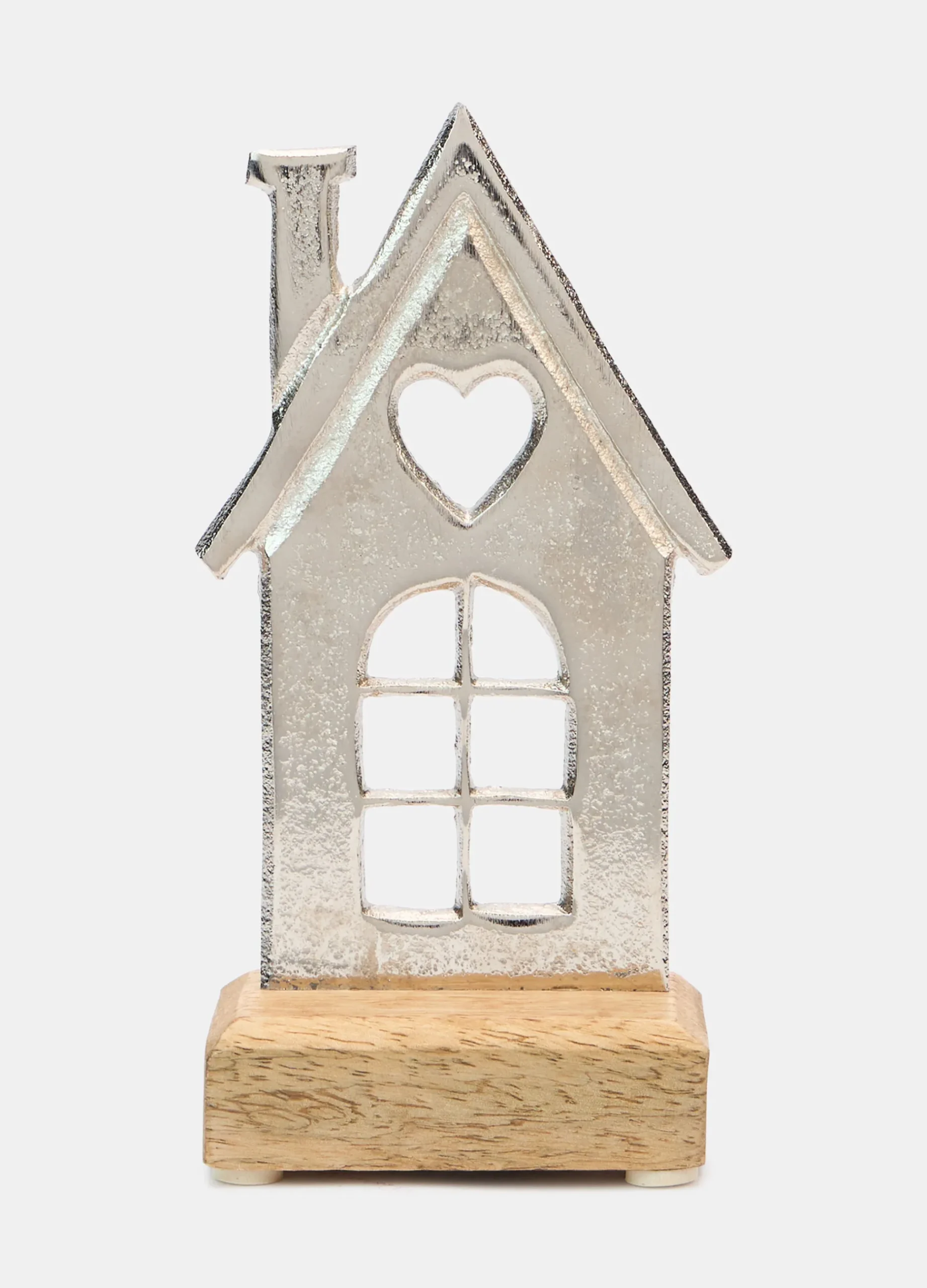 Decorazione casetta in metallo anticato e legna*Croff Sale