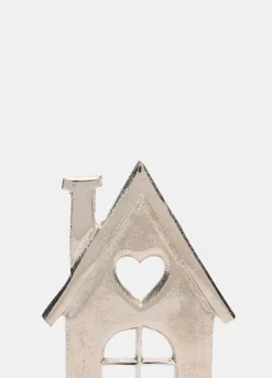 Decorazione casetta in metallo anticato e legna*Croff Sale