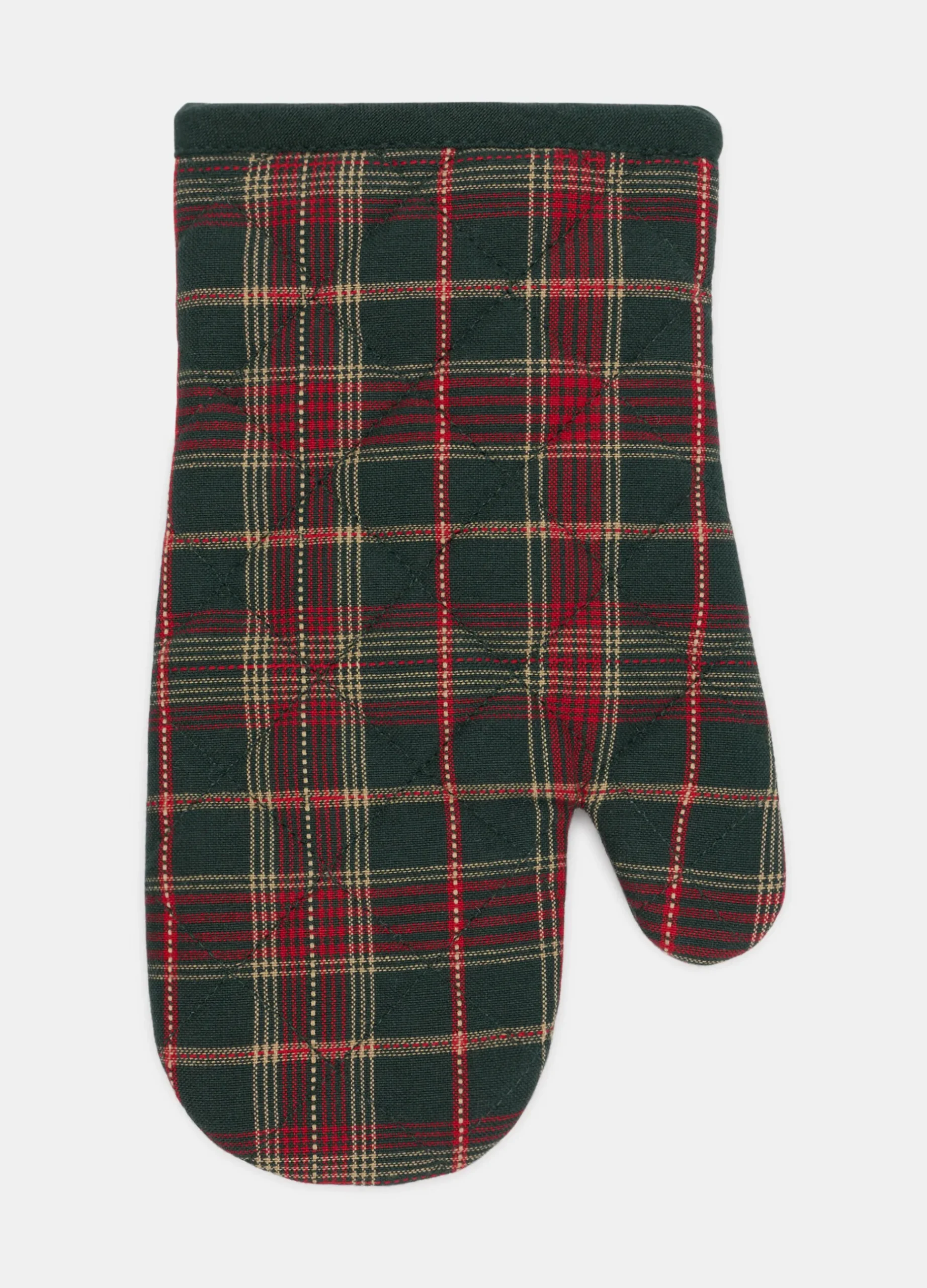 Guanto da forno in cotone tartan*Croff Hot