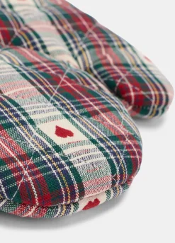 Guanto da forno in cotone con motivo cuori*Croff Sale