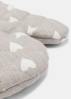 Guanto da forno in cotone a cuori*Croff Online