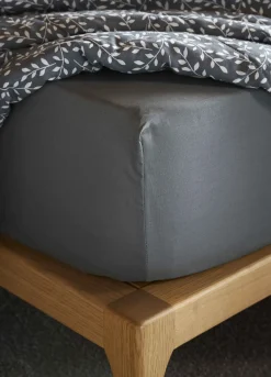 Lenzuolo a 2 piazze con angoli in cotone effetto mélange*Croff Discount