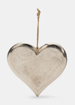 Ornamento cuore grande in metallo anticato*Croff Online