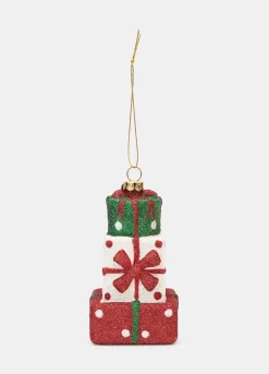 Ornamento pacchi regalo glitterato*Croff Clearance