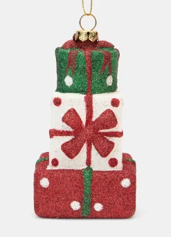 Ornamento pacchi regalo glitterato*Croff Clearance