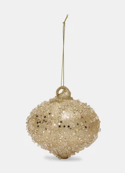 Pallina a goccia con glitter e perline in vetro*Croff