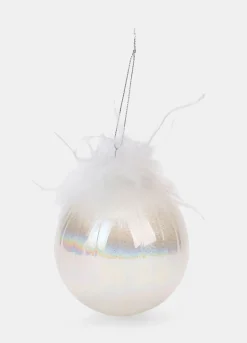 Pallina in vetro con piume*Croff Best