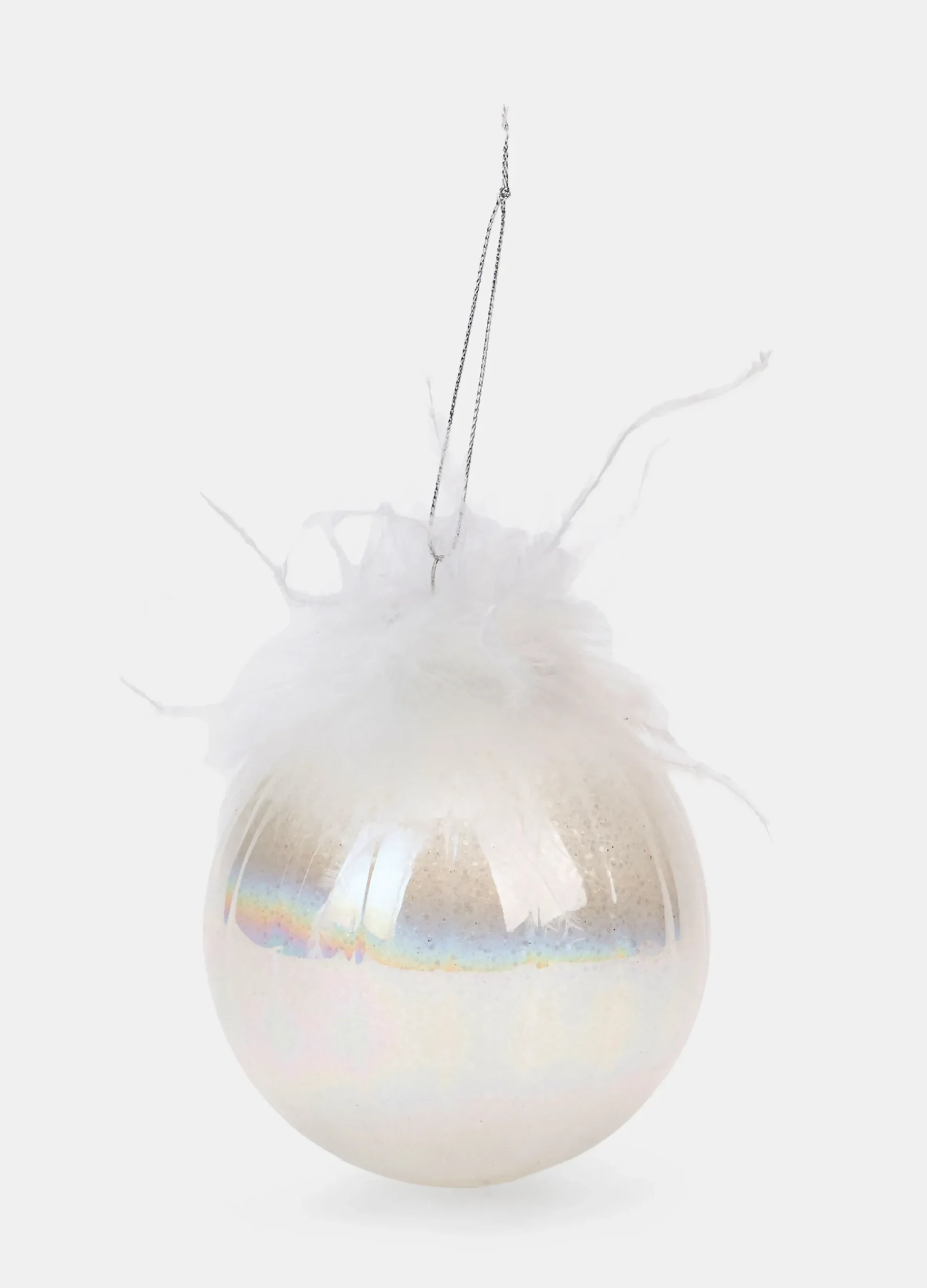 Pallina in vetro con piume*Croff Best
