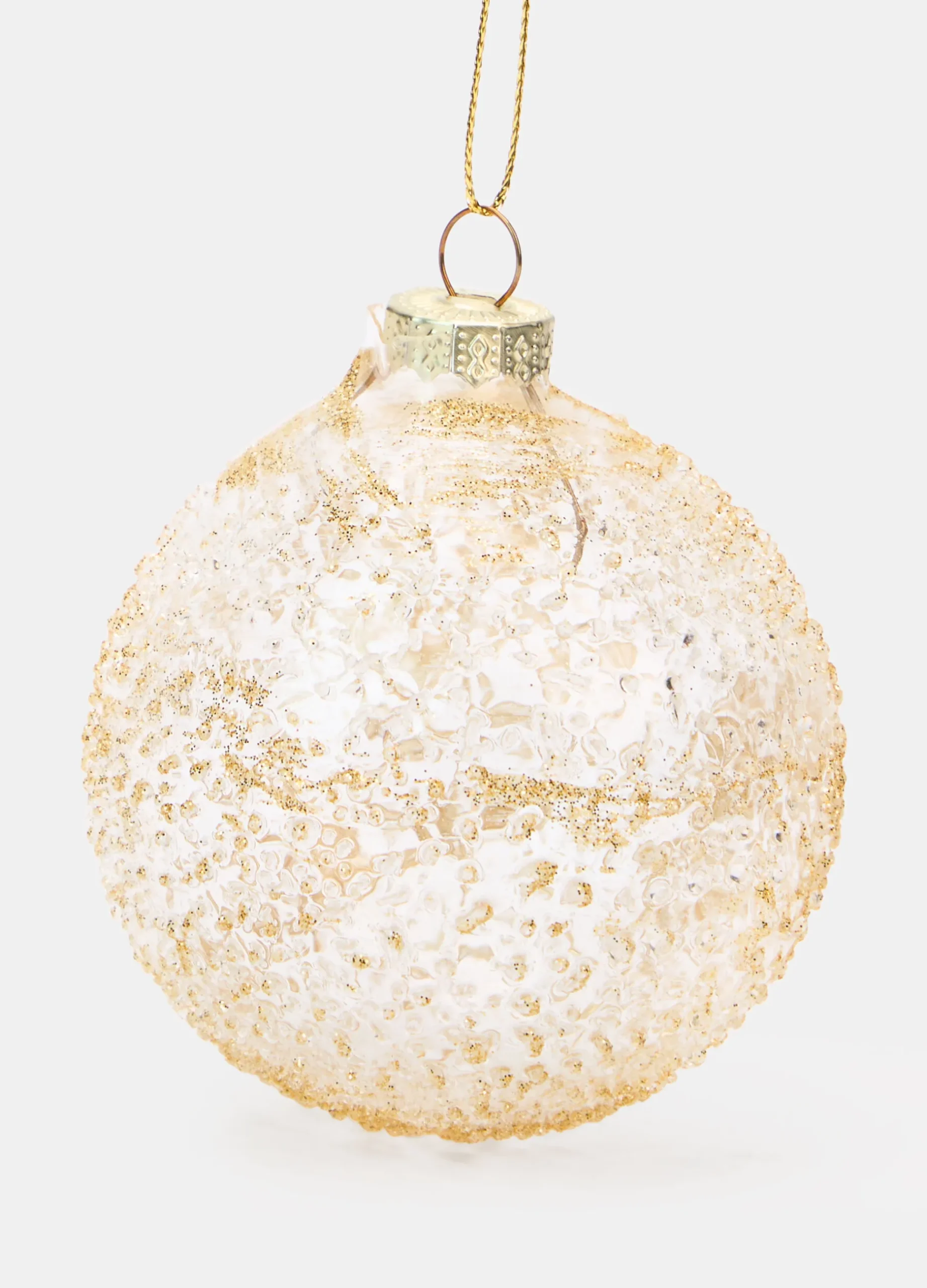 Pallina in vetro ruvido con glitter*Croff New