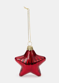 Pallina stella in vetro scanalato*Croff Discount