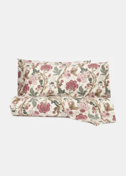 Parure copripiumino a due piazze in cotone a fiori*Croff Clearance
