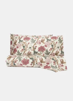 Parure lenzuolo a una piazza e mezzo in cotone con stampa floreale*Croff Discount