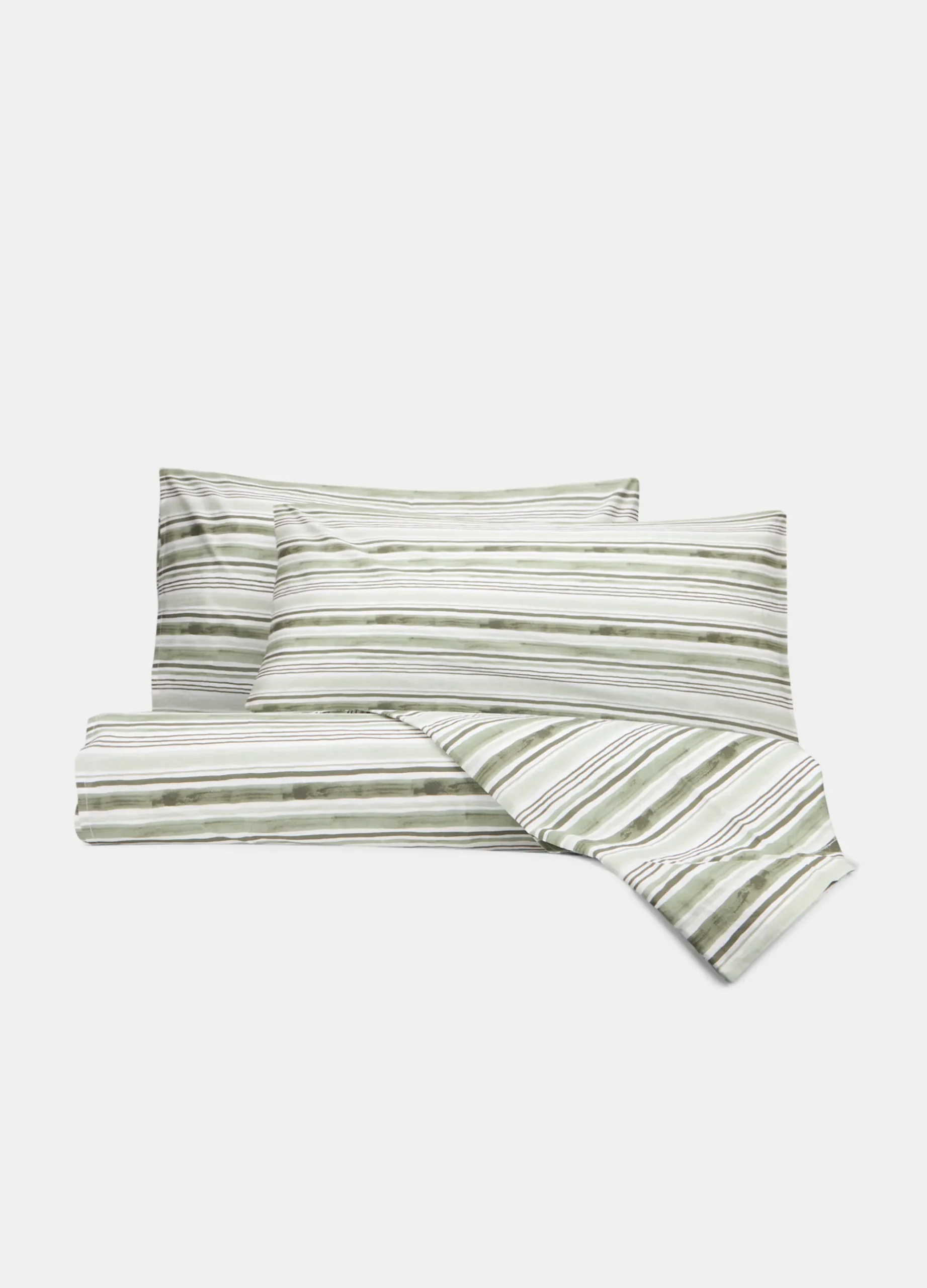 Parure lenzuolo singolo in cotone a righe*Croff Clearance