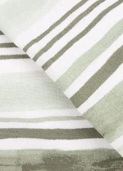 Parure lenzuolo singolo in cotone a righe*Croff Clearance
