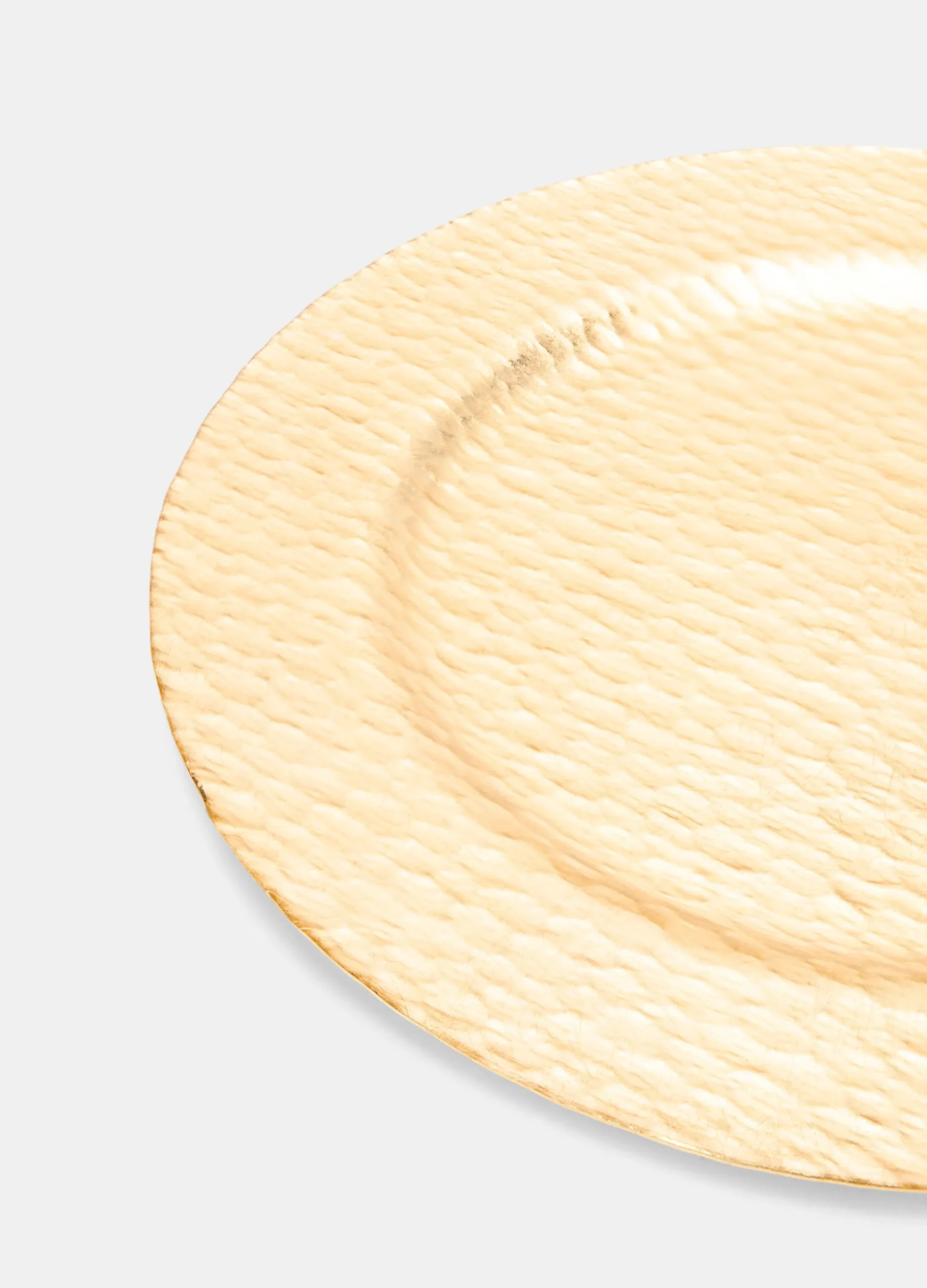Piatto da portata in vetro con effetto martellato*Croff Clearance